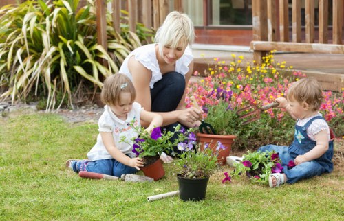 Lush garden in Norwood with vibrant flowers and greenery